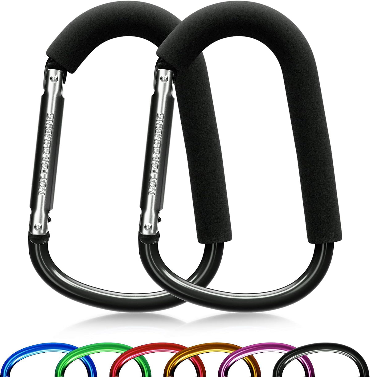 6.7 Inch Large Heavy Duty Mommy Hooks for Baby Stroller, 2 Pack