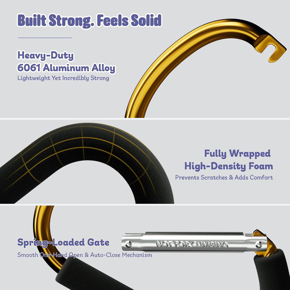6.7 Inch Large Heavy Duty Mommy Hooks for Baby Stroller, 2 Pack