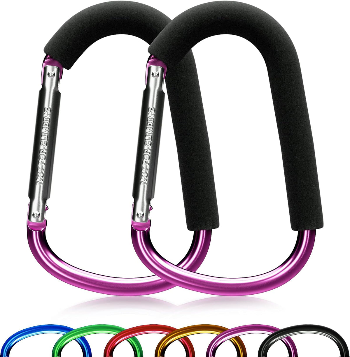 6.7 Inch Large Heavy Duty Mommy Hooks for Baby Stroller, 2 Pack