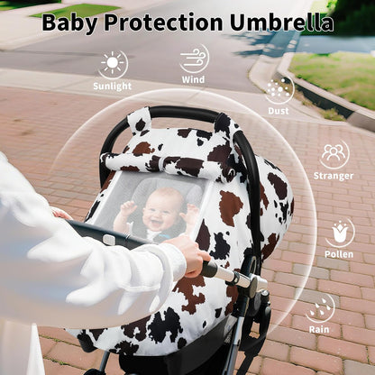 Car Seat Cover Baby Boys & Girls, 3D Minky Dot Infant Carseat Canopy