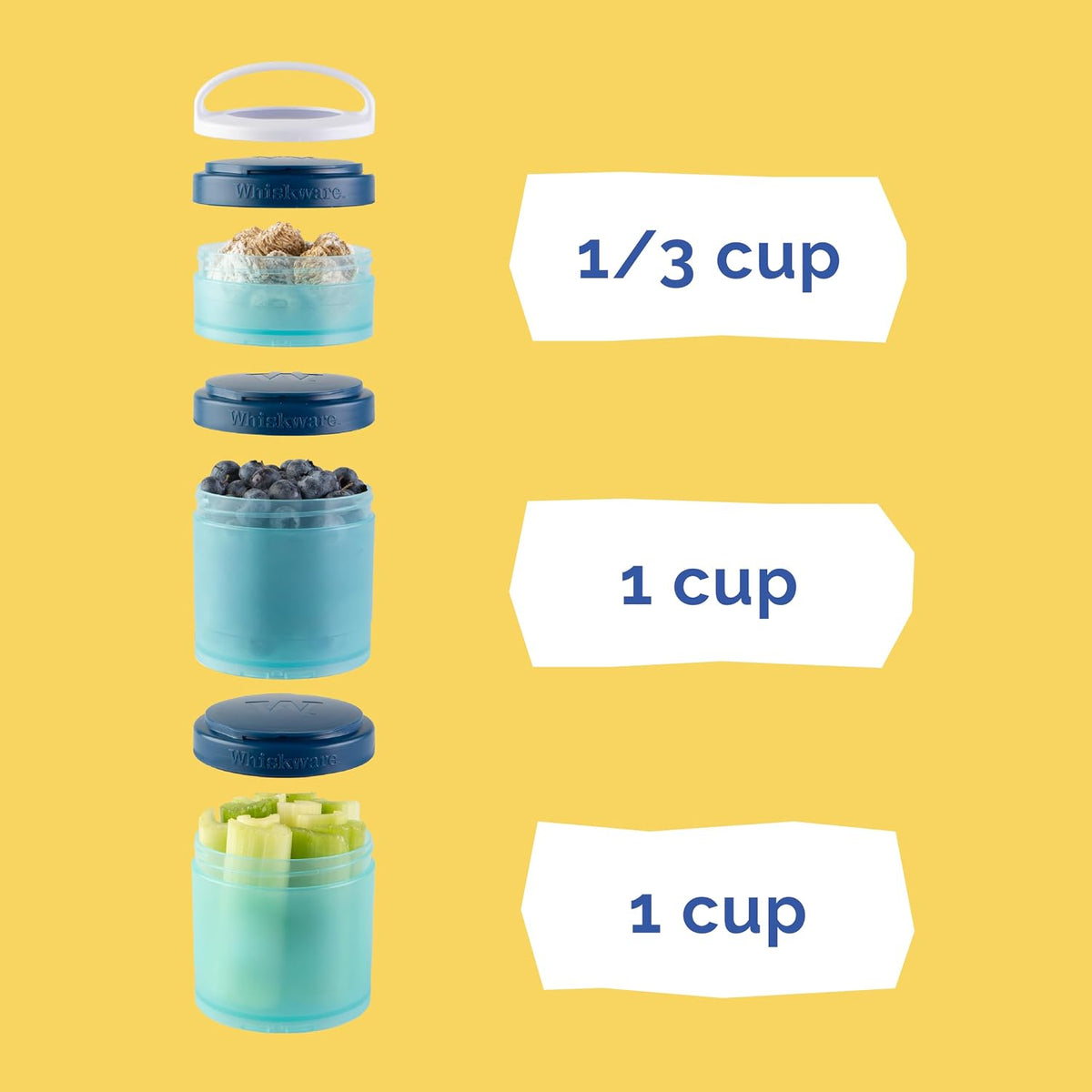 Paw Patrol Stackable Snack Containers for Babies, Kids, and Toddlers, 3 Stackable Snack Cups for School and Travel, Formula Friendly, Cupholder Friendly All Paws On Deck!