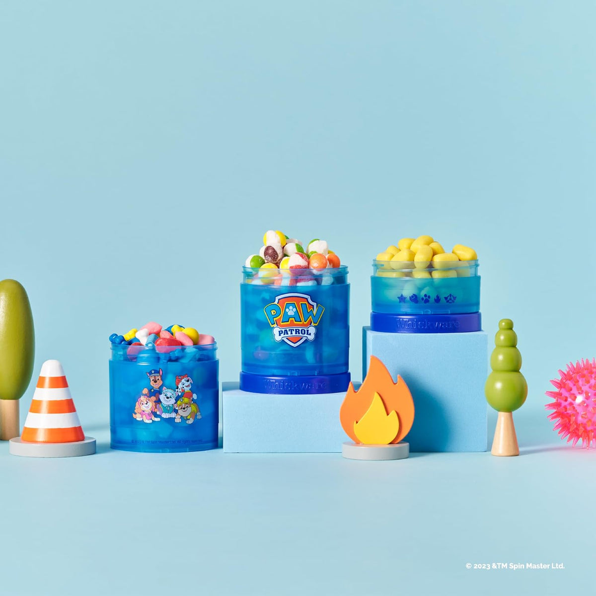 Paw Patrol Stackable Snack Containers for Babies, Kids, and Toddlers, 3 Stackable Snack Cups for School and Travel, Formula Friendly, Cupholder Friendly All Paws On Deck!
