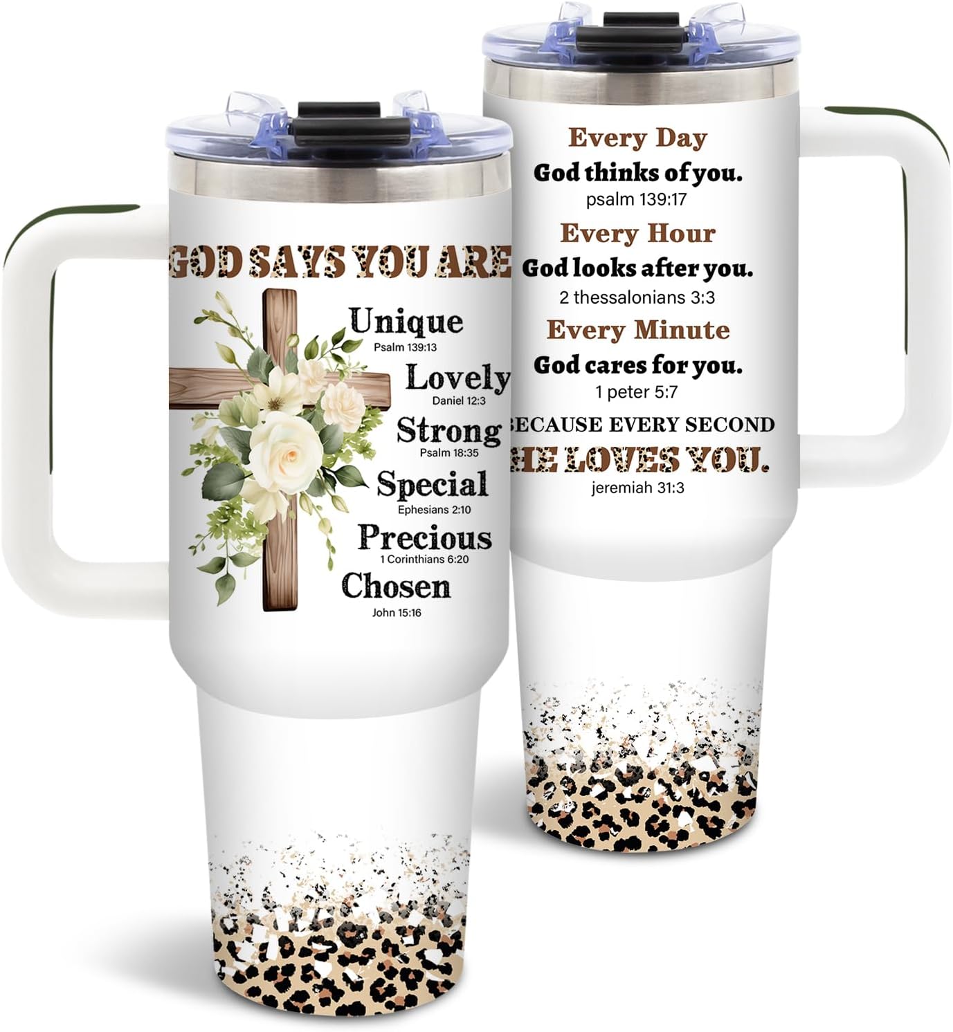 American Flag Cross Eagle Tumbler 40oz, Insulated 4th of July Cup Gift | Patriotic Tumbler Leakproof, Christian Gift for Dad Independence Day, Fathers Day Ideal Gifts for Man Anniversary, 1 Pack