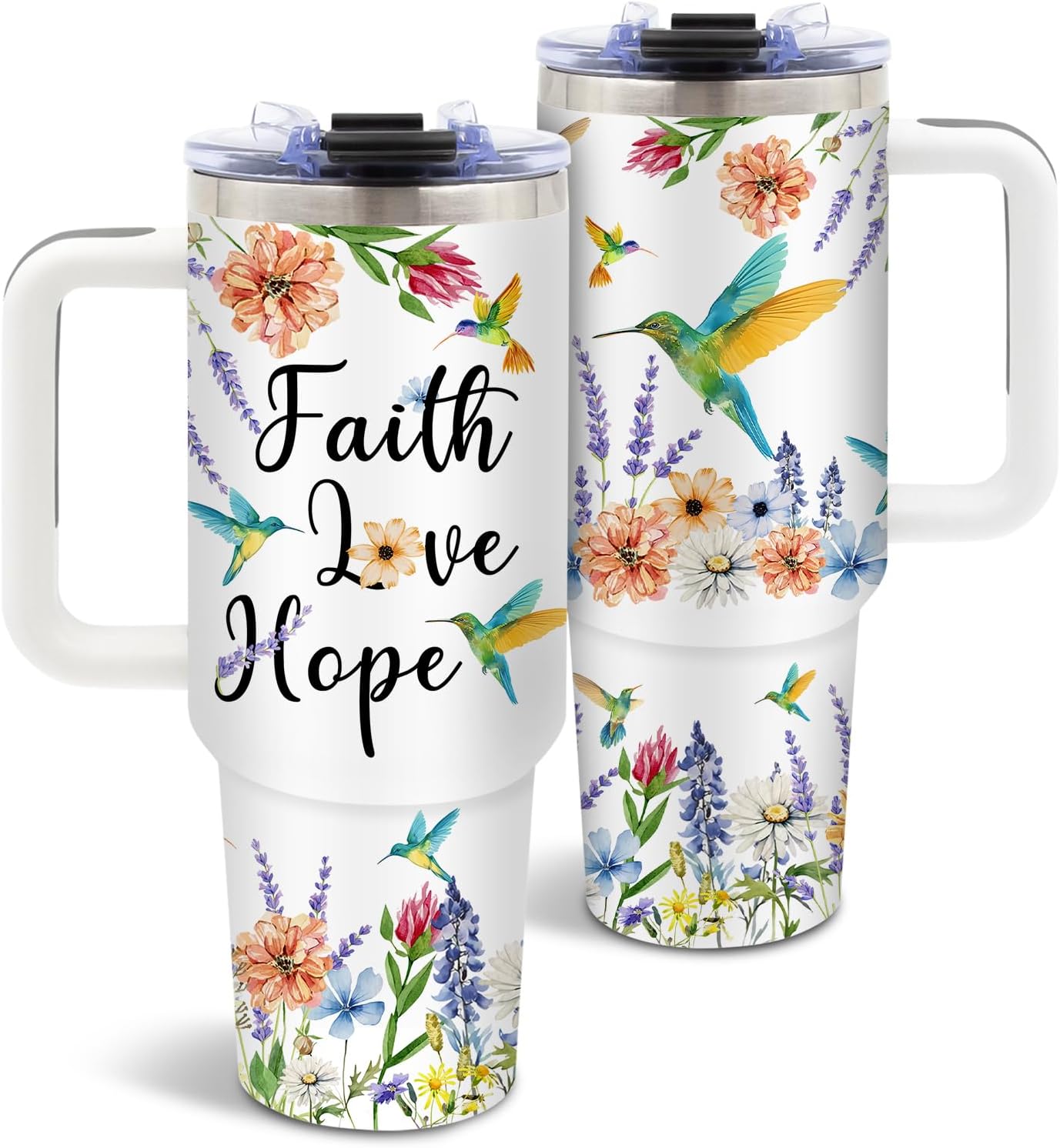 American Flag Cross Eagle Tumbler 40oz, Insulated 4th of July Cup Gift | Patriotic Tumbler Leakproof, Christian Gift for Dad Independence Day, Fathers Day Ideal Gifts for Man Anniversary, 1 Pack