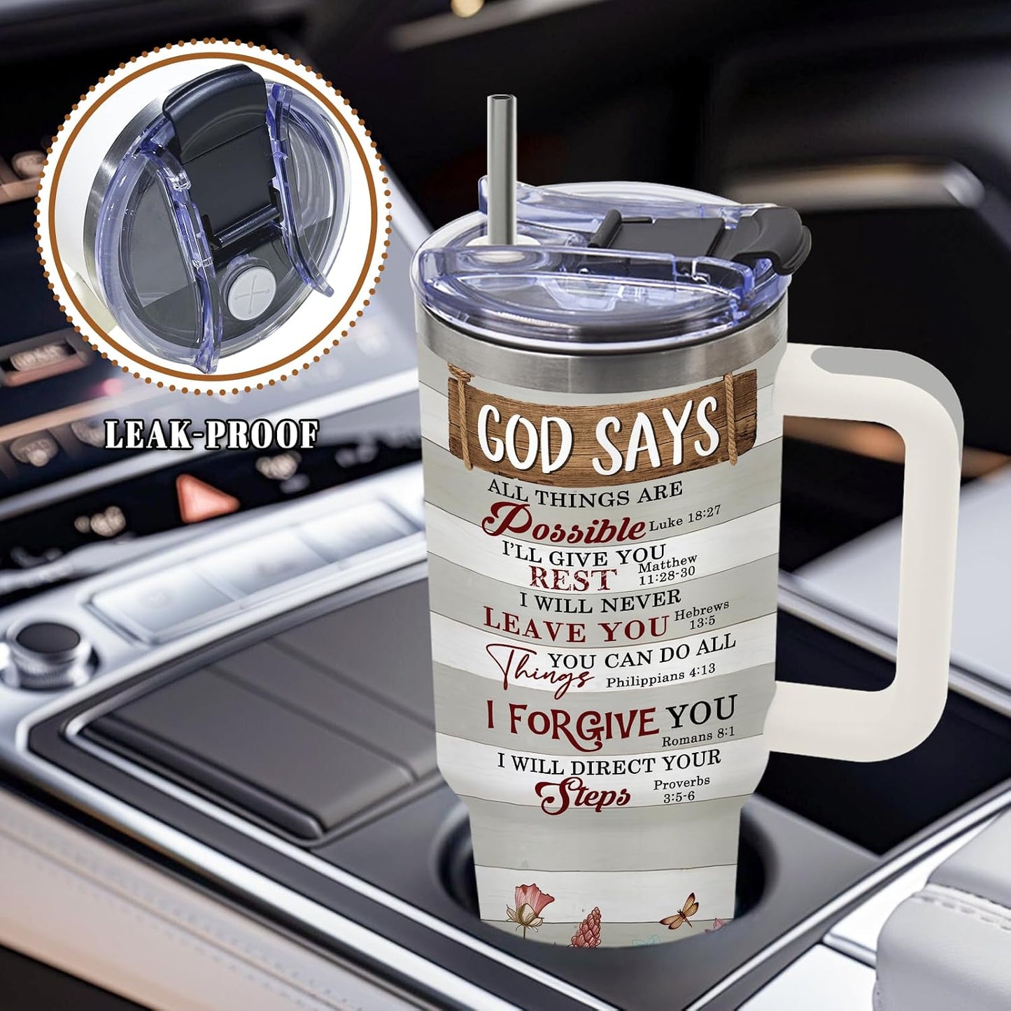 American Flag Cross Eagle Tumbler 40oz, Insulated 4th of July Cup Gift | Patriotic Tumbler Leakproof, Christian Gift for Dad Independence Day, Fathers Day Ideal Gifts for Man Anniversary, 1 Pack