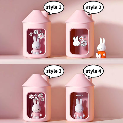 x miffy BTA700M Cool Mist Humidifier for Bedroom,Ultrasonic Quiet Humidifier with Night Light,450 ML Double Spray Humidifiers for Nursery,Office Indoor Plants (Pink), Gift for Father's Day
