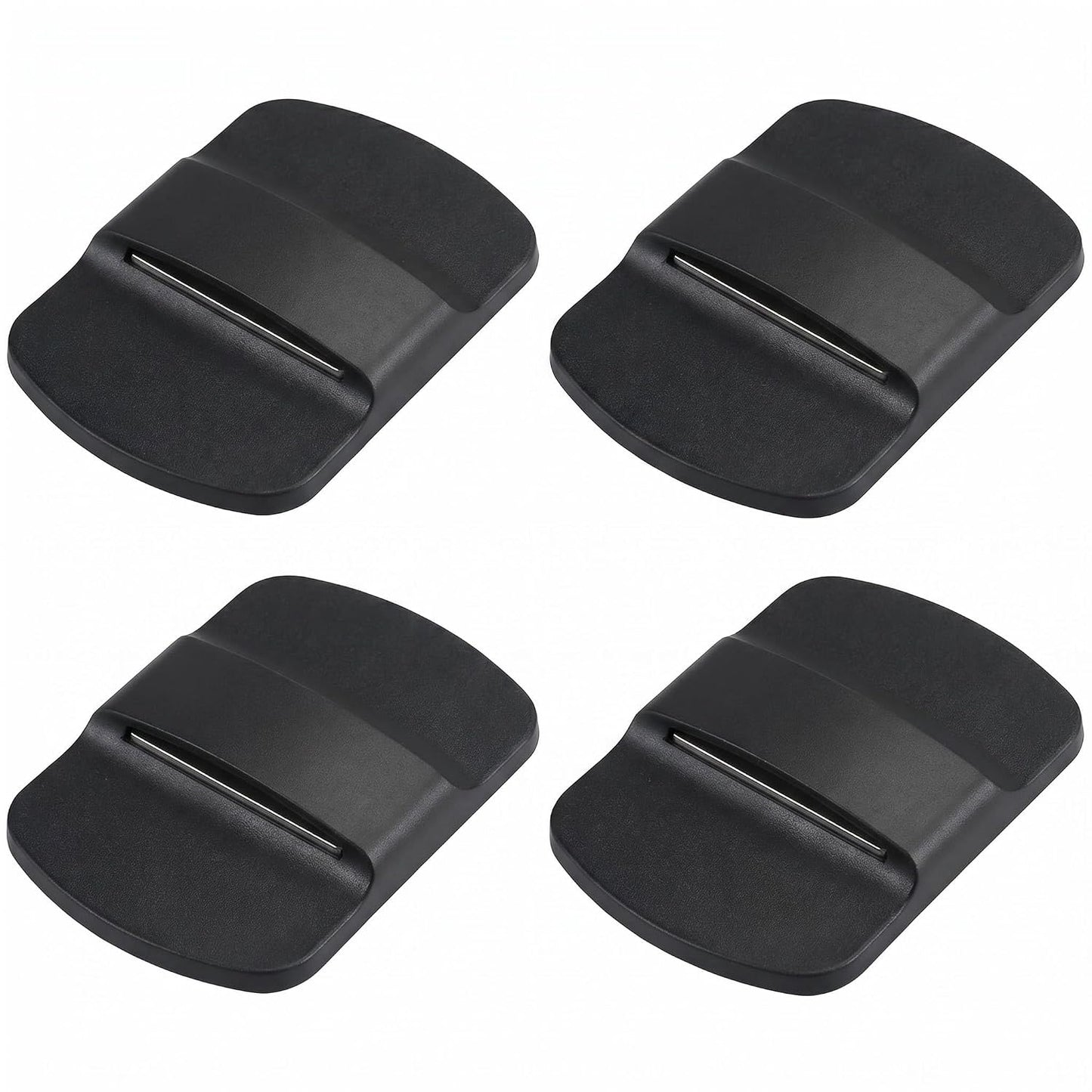 4 Pcs Magnetic Cup Lid Replacement Slides Matte Black Non-Slip Replacement Parts for Magnetic Tumbler Lids