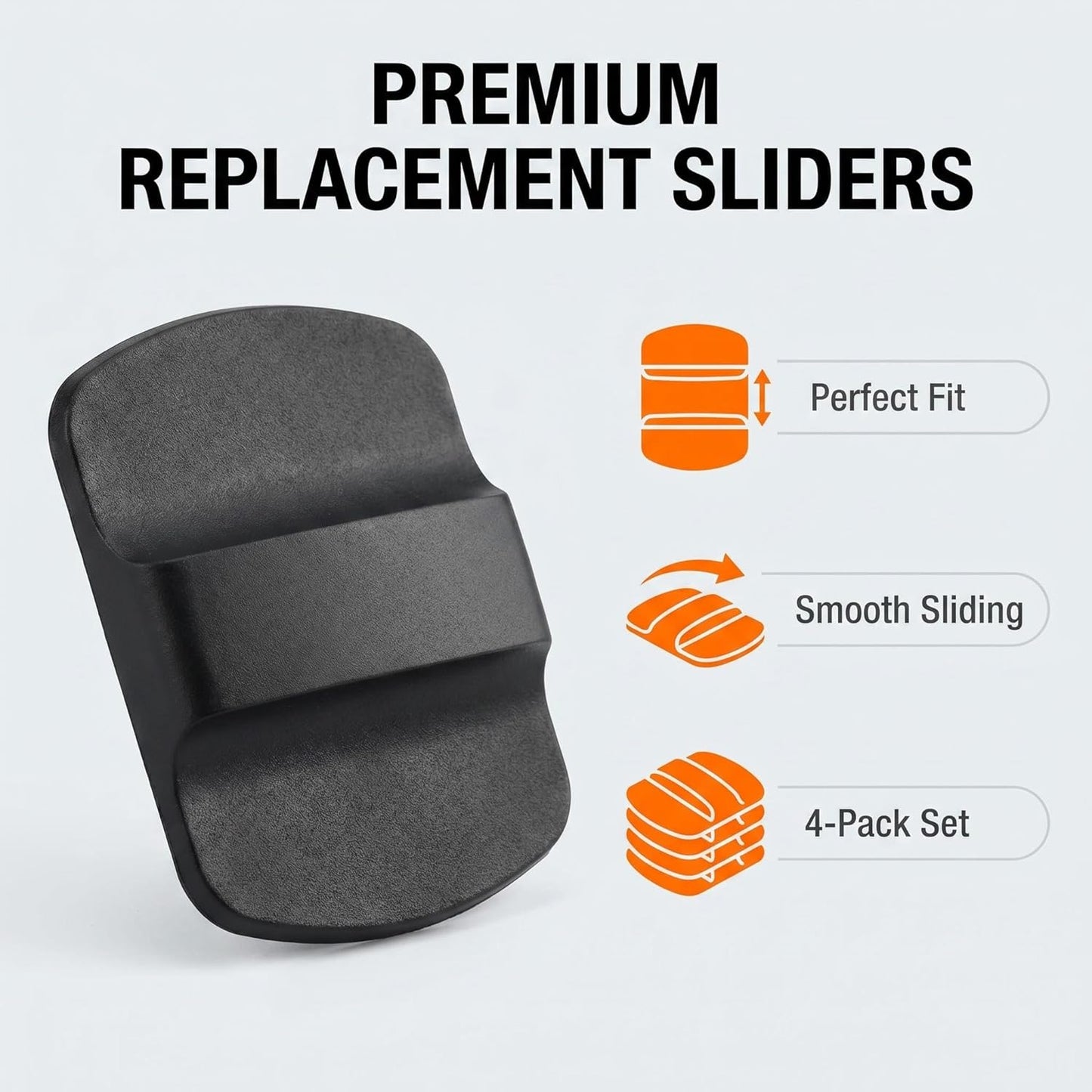 4 Pcs Magnetic Cup Lid Replacement Slides Matte Black Non-Slip Replacement Parts for Magnetic Tumbler Lids