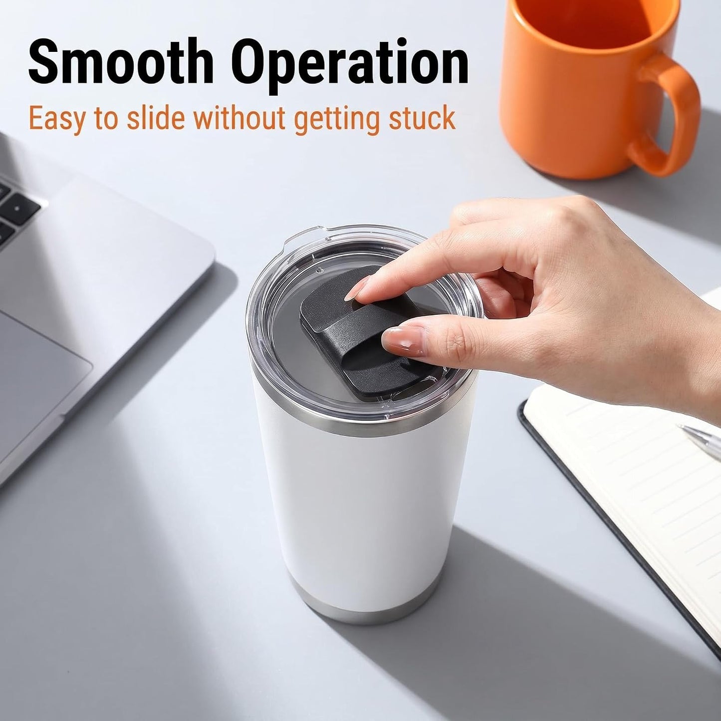 4 Pcs Magnetic Cup Lid Replacement Slides Matte Black Non-Slip Replacement Parts for Magnetic Tumbler Lids