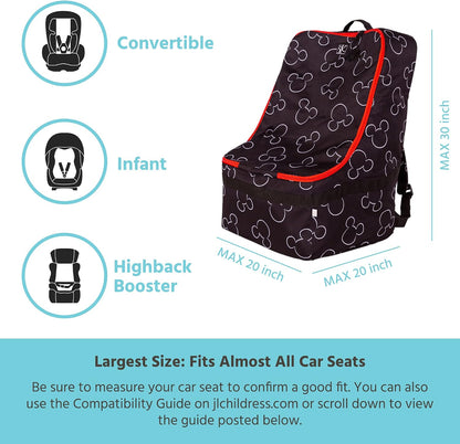 J.L. Childress Disney Baby Padded Backpack Car Seat Bag - Mickey Mouse