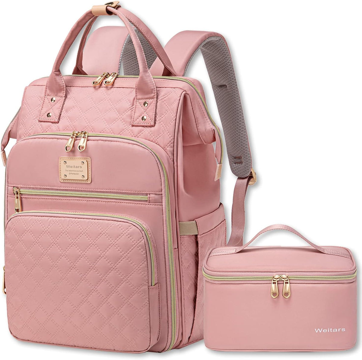 Lunch Backpack for Women,15.6 Inch Laptop Backpacks with Lunch Box