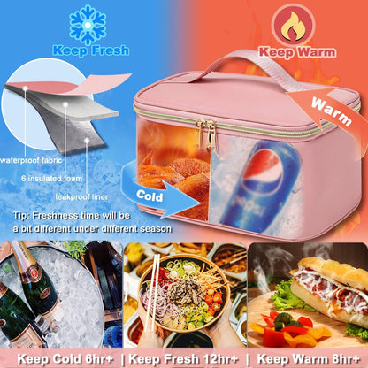 Lunch Backpack for Women,15.6 Inch Laptop Backpacks with Lunch Box