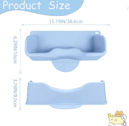 Portable Hair Washing Station,Ergonomic Neck Support,Soft Silicone(Bule)