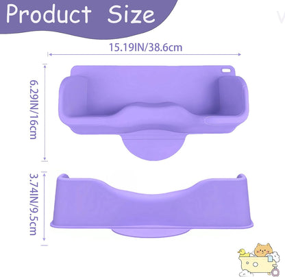 Portable Hair Washing Station,Ergonomic Neck Support,Soft Silicone(Bule)