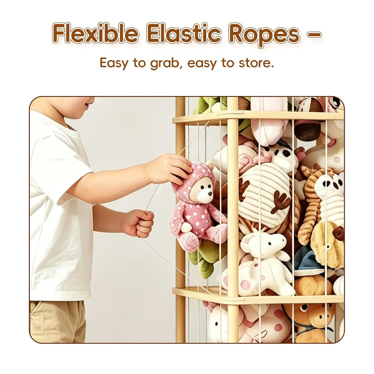 Toy Storage Organizer and Stuffed Animal Storage, Playroom Toy Organizer with 12 Toy Bins for Bricks, Toy Holder for Toddler Rooms, Playrooms, Bedrooms