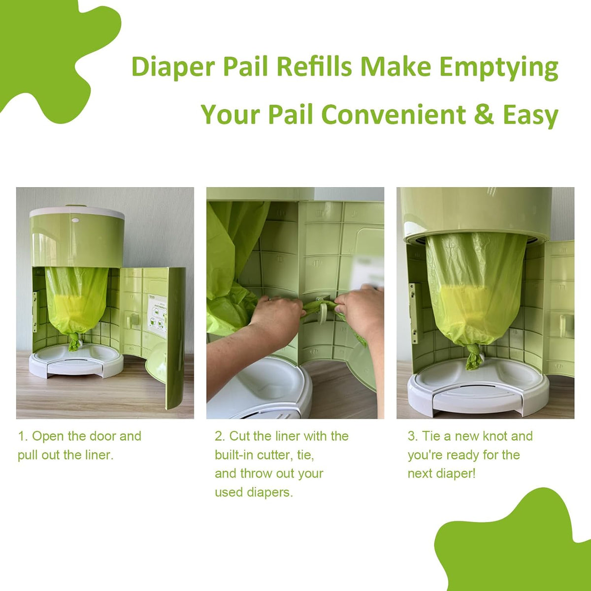 Cherry Blossom Scented Diaper Trash Bags for Dekor Plus, 4 Pack