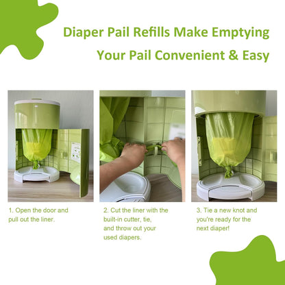 Cherry Blossom Scented Diaper Trash Bags for Dekor Plus, 4 Pack