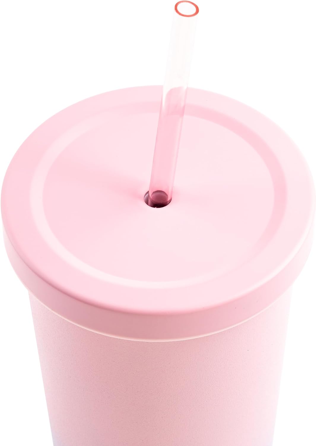Chilly Double-wall Vacuum Insulated Stainless Steel Tumbler with Splash-proof Lid and Reusable Tritan Straw - 24 Oz - Bright Swirl