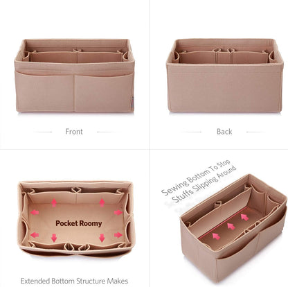 Felt Purse Organizer, Multi Pocket Bag in Bag Organizer For Tote & Handbag Shaper, Speedy 30, Speedy 35 and Speedy 40