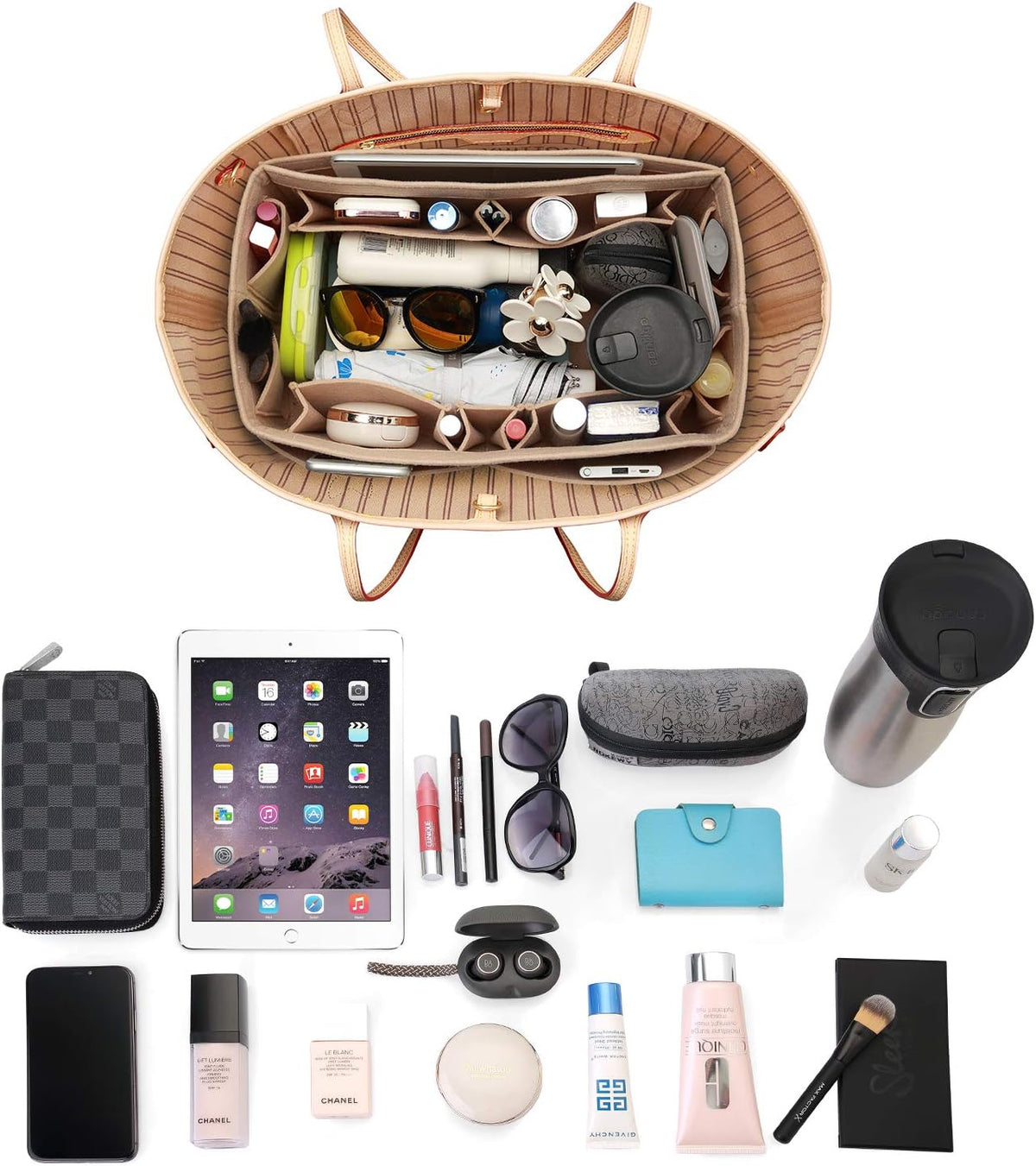 Felt Purse Organizer, Multi Pocket Bag in Bag Organizer For Tote & Handbag Shaper, Speedy 30, Speedy 35 and Speedy 40