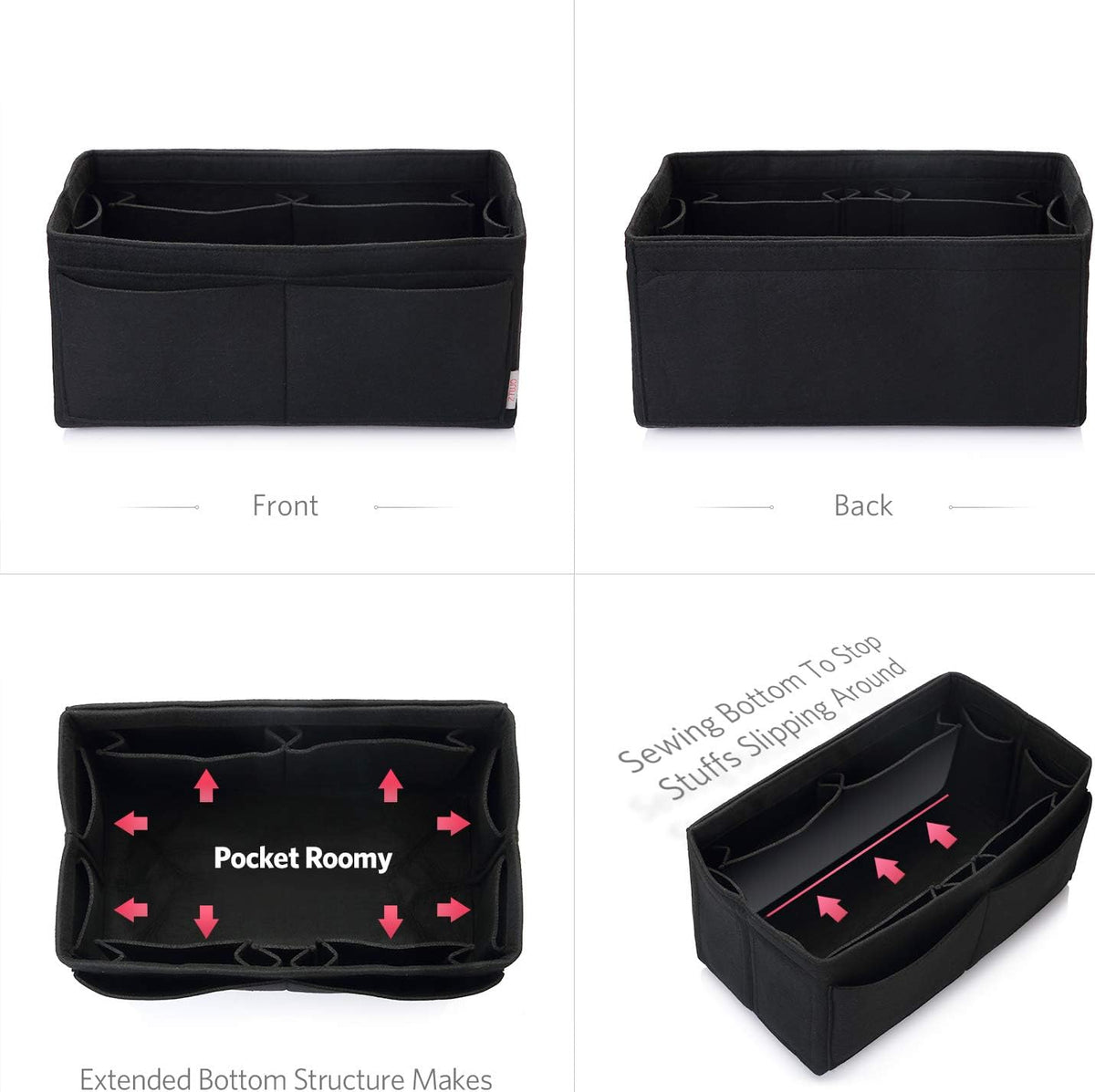 Felt Purse Organizer, Multi Pocket Bag in Bag Organizer For Tote & Handbag Shaper, Speedy 30, Speedy 35 and Speedy 40