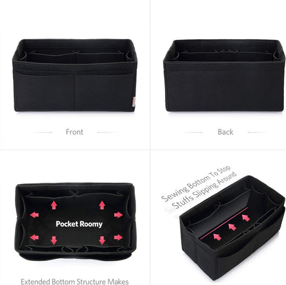 Felt Purse Organizer, Multi Pocket Bag in Bag Organizer For Tote & Handbag Shaper, Speedy 30, Speedy 35 and Speedy 40
