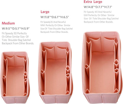 Felt Purse Organizer, Multi Pocket Bag in Bag Organizer For Tote & Handbag Shaper, Speedy 30, Speedy 35 and Speedy 40