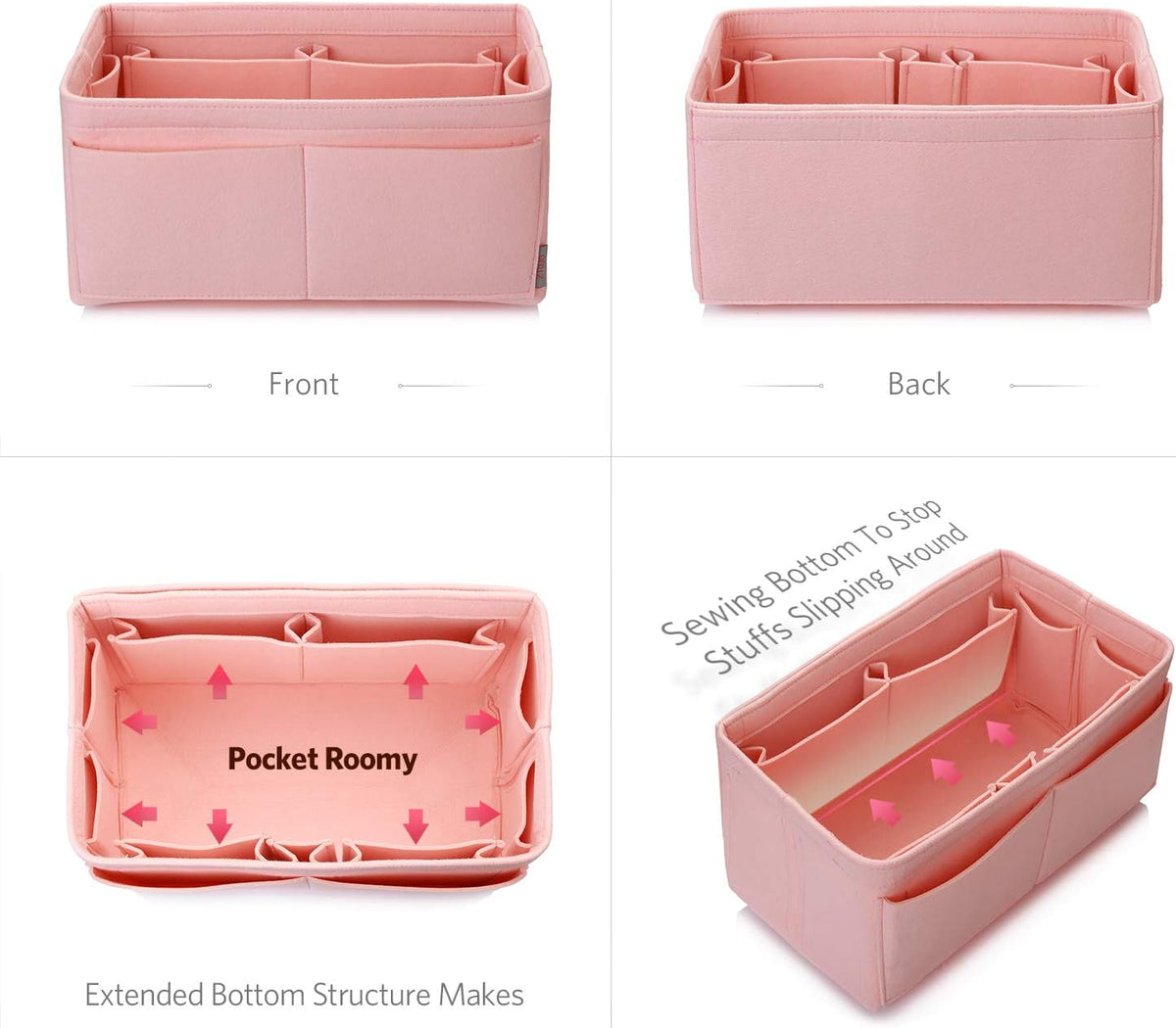 Felt Purse Organizer, Multi Pocket Bag in Bag Organizer For Tote & Handbag Shaper, Speedy 30, Speedy 35 and Speedy 40
