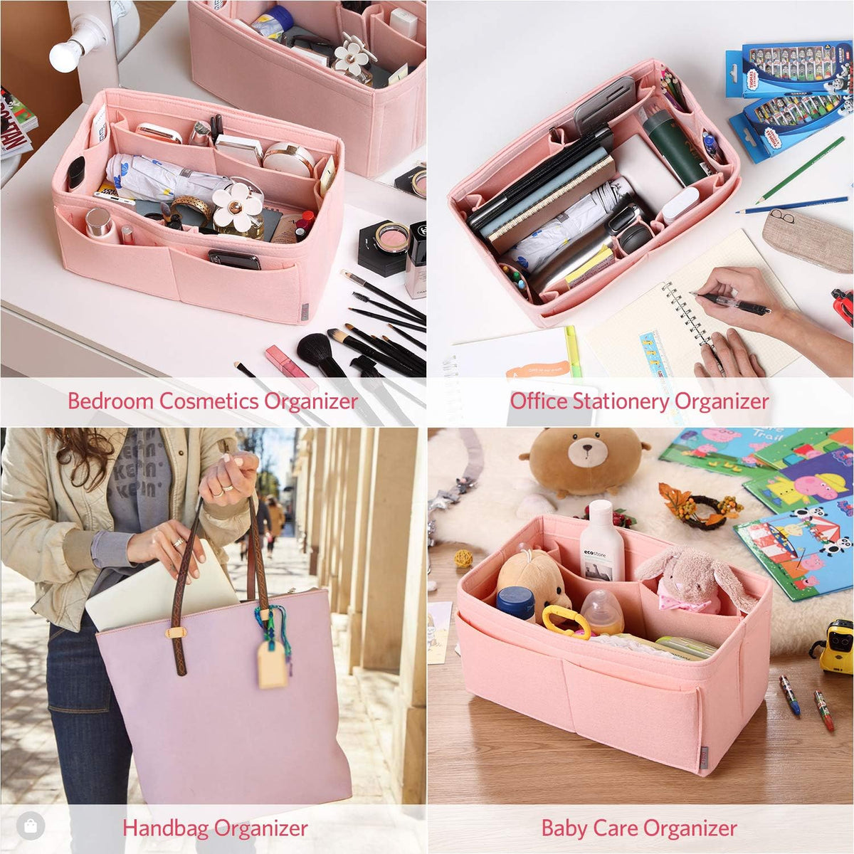 Felt Purse Organizer, Multi Pocket Bag in Bag Organizer For Tote & Handbag Shaper, Speedy 30, Speedy 35 and Speedy 40