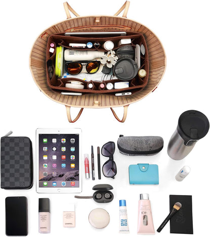 Felt Purse Organizer, Multi Pocket Bag in Bag Organizer For Tote & Handbag Shaper, Speedy 30, Speedy 35 and Speedy 40