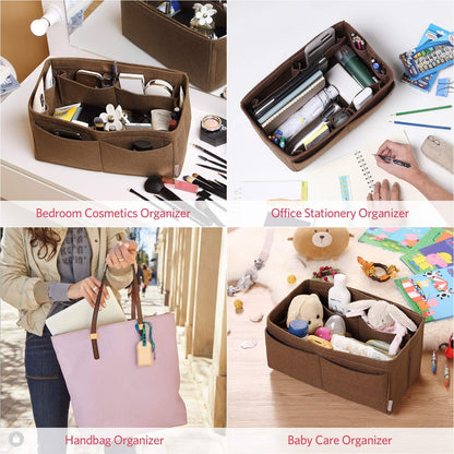 Felt Purse Organizer, Multi Pocket Bag in Bag Organizer For Tote & Handbag Shaper, Speedy 30, Speedy 35 and Speedy 40