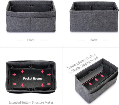 Felt Purse Organizer, Multi Pocket Bag in Bag Organizer For Tote & Handbag Shaper, Speedy 30, Speedy 35 and Speedy 40