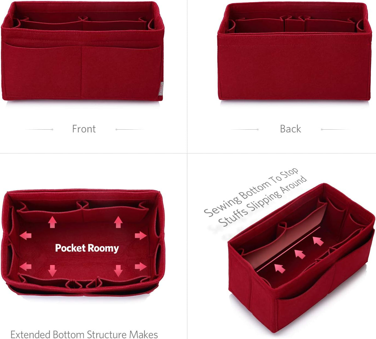 Felt Purse Organizer, Multi Pocket Bag in Bag Organizer For Tote & Handbag Shaper, Speedy 30, Speedy 35 and Speedy 40