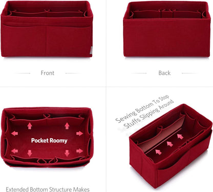 Felt Purse Organizer, Multi Pocket Bag in Bag Organizer For Tote & Handbag Shaper, Speedy 30, Speedy 35 and Speedy 40