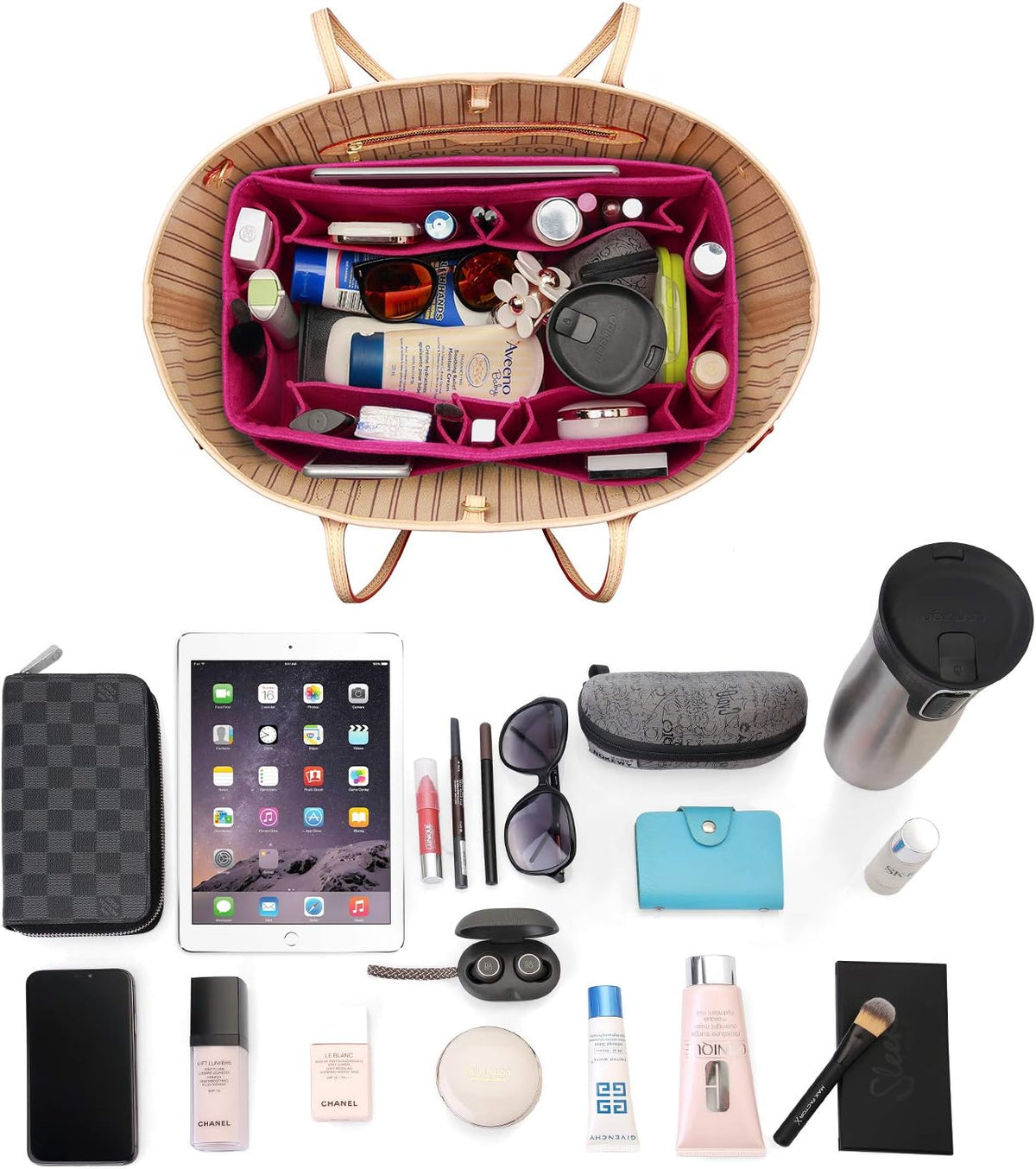 Felt Purse Organizer, Multi Pocket Bag in Bag Organizer For Tote & Handbag Shaper, Speedy 30, Speedy 35 and Speedy 40