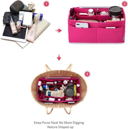 Felt Purse Organizer, Multi Pocket Bag in Bag Organizer For Tote & Handbag Shaper, Speedy 30, Speedy 35 and Speedy 40