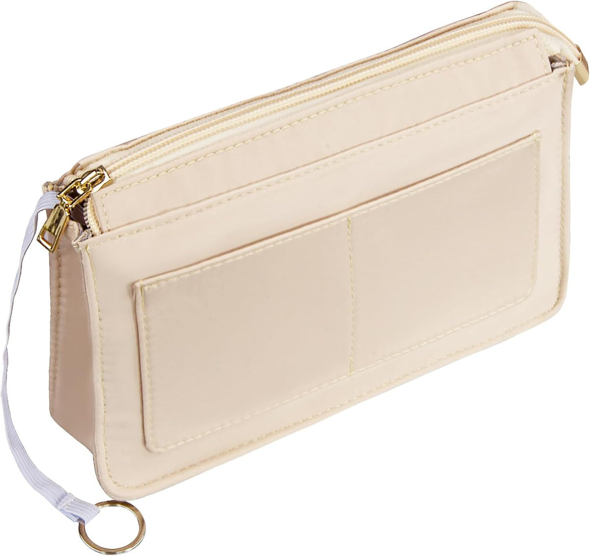 Purse Organizer Insert with Zipper for Women Hobo Handbags Shaper Insert 12 Pockets Bag Black Small