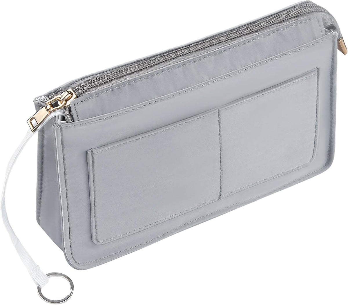 Purse Organizer Insert with Zipper for Women Hobo Handbags Shaper Insert 12 Pockets Bag Black Small