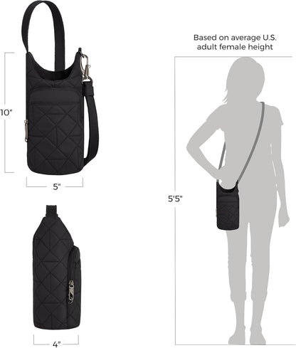 Anti-Theft Boho Insulated Water Bottle Tote
