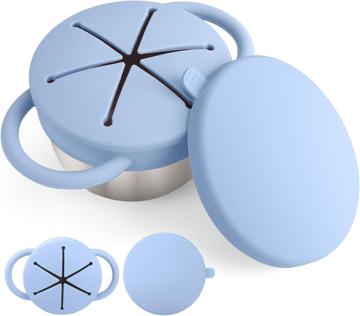 2PCS Stainless Steel Snack Containers for Toddlers