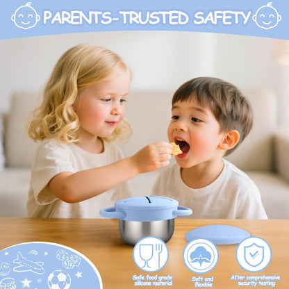 2PCS Stainless Steel Snack Containers for Toddlers