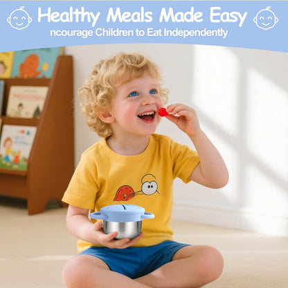 2PCS Stainless Steel Snack Containers for Toddlers