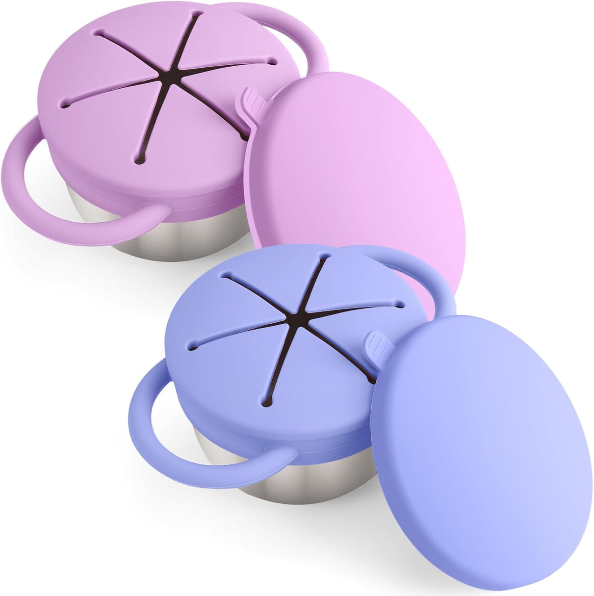 2PCS Stainless Steel Snack Containers for Toddlers