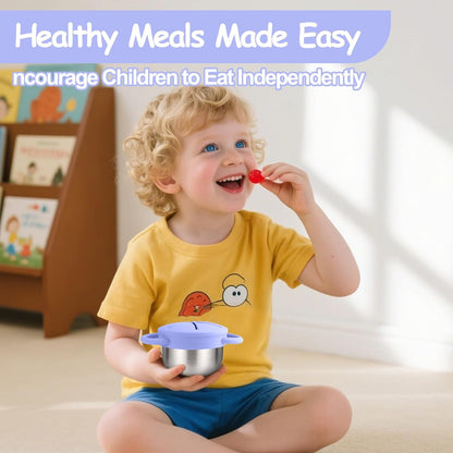 2PCS Stainless Steel Snack Containers for Toddlers
