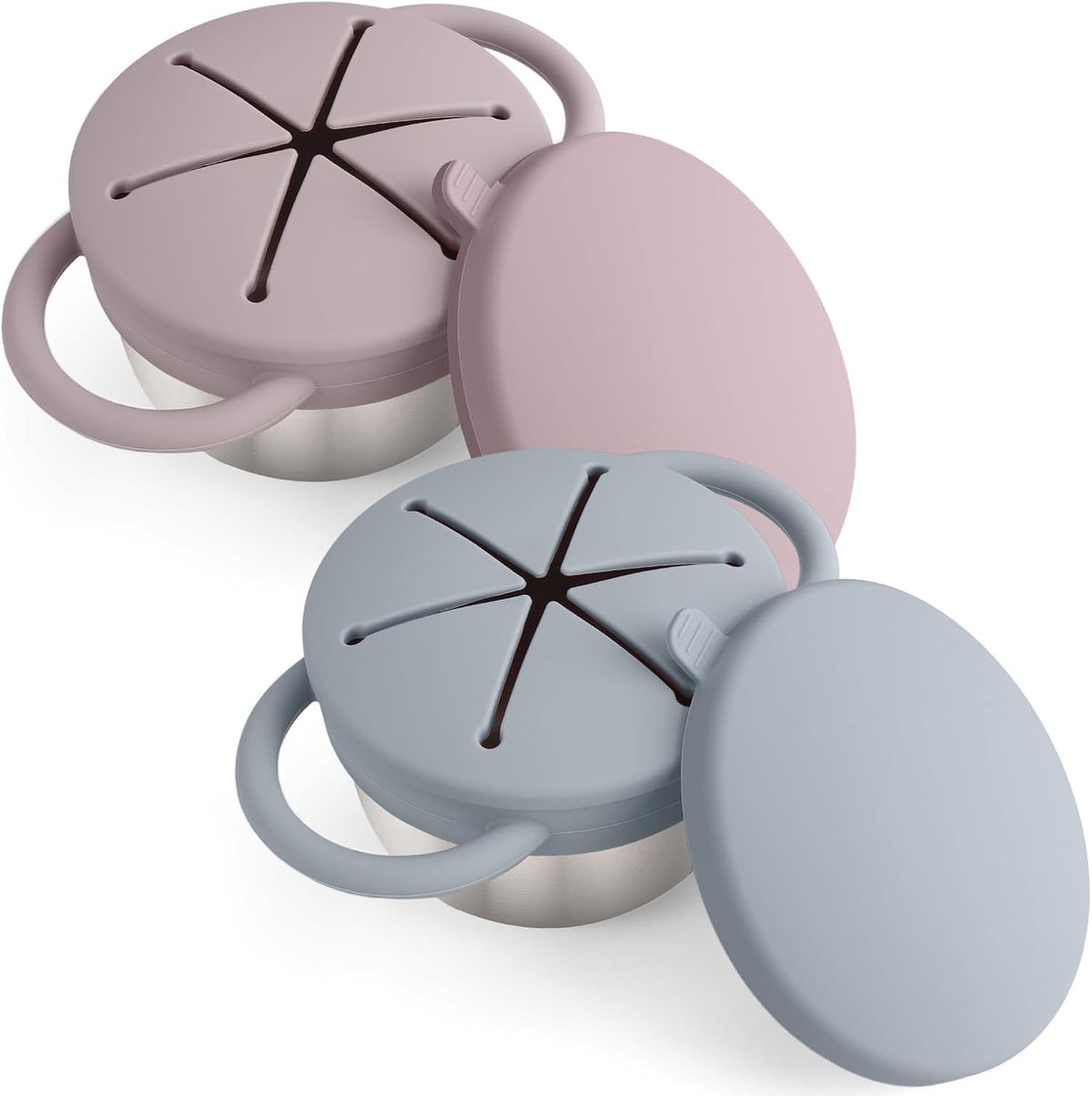 2PCS Stainless Steel Snack Containers for Toddlers