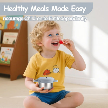 2PCS Stainless Steel Snack Containers for Toddlers