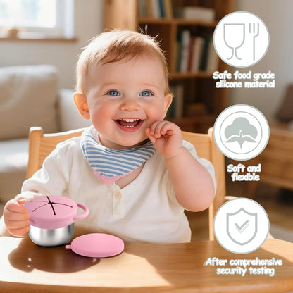 2PCS Stainless Steel Snack Containers for Toddlers