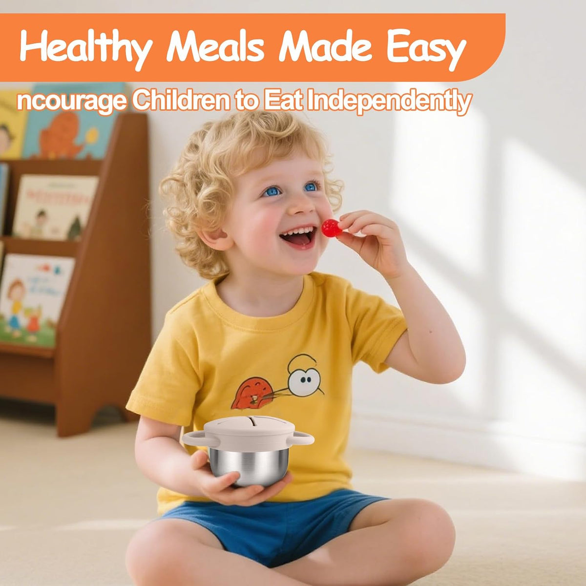 2PCS Stainless Steel Snack Containers for Toddlers