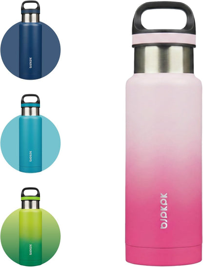 18oz Insulated Water Bottle Stainless Steel Water Bottle with Handle | BPA-Free Leak-Proof Bottle with Double Wall Vacuum Insulation, Reusable Water Bottle for Gym, Office, Travel & Everyday Use