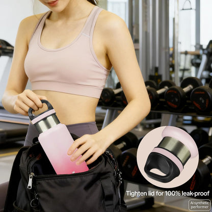 18oz Insulated Water Bottle Stainless Steel Water Bottle with Handle | BPA-Free Leak-Proof Bottle with Double Wall Vacuum Insulation, Reusable Water Bottle for Gym, Office, Travel & Everyday Use